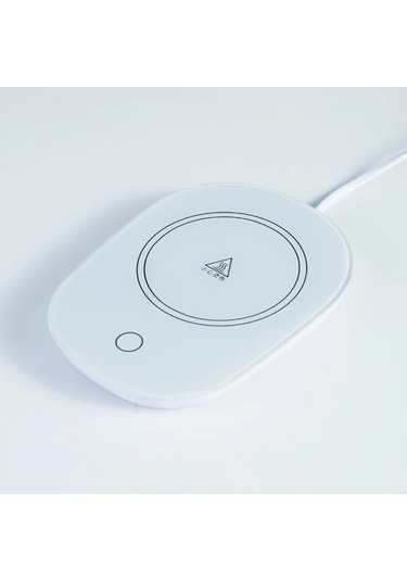 Kahve Kupa Isıtıcı Ped Bardak Isıtıcı Coaster Sabit Sıcaklık Isıtma Usb White Pad No Cup Eu Plug Beyaz