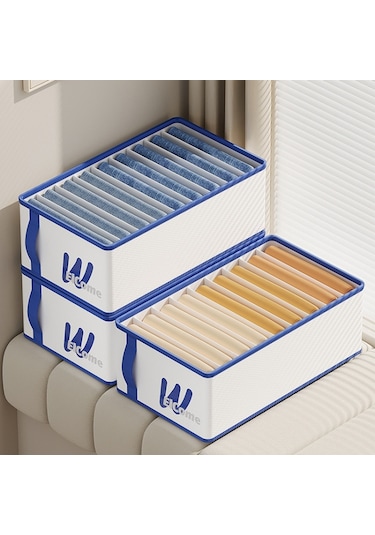 Cbtx Büyük 9 Bölmeli Pe+pp Gardırop Elbise Düzenleyici Neme Dayanıklı Pantolon Saklama Kutusu - Gri