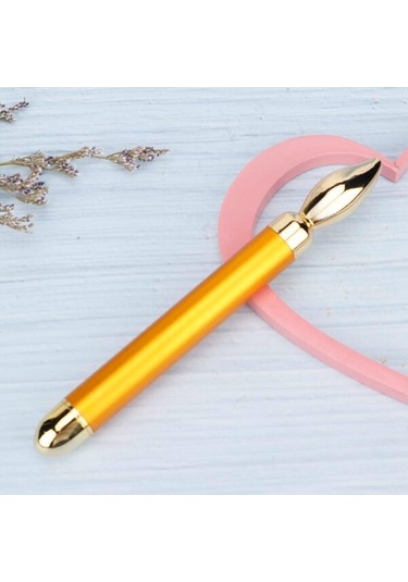 Masaj Aletleri Altın Elektrikli Masaj Aleti Göz Kremi Masaj Göz Yüz Güzellik Kalemi Altın Çok Renkli