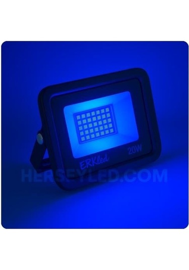 Erk 20w Mavi Led Projektör 220v Erk-3720 M Mavi Işık