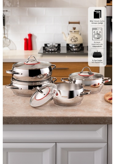 Emsan Seylan Tencere Seti 8 Parça