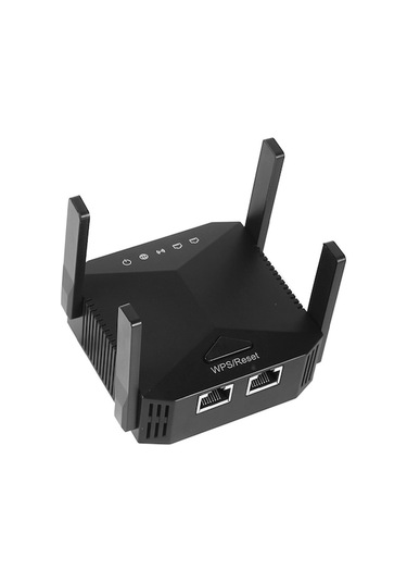 Siyah 300m 2.4ghz Wifi Sinyal Güçlendirici, Eu Fişi, Ieee 802.11b/g/n Standardı, Wps/reset Tuşlu