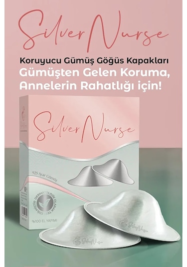 SilverNurse Koruyucu Gümüş Göğüs Ucu Kapakları