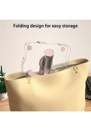 Chenkestoreone 360 Derece Dönebilen Akrilik Tablet Ve Telefon Standı - Katlanabilir, Taşınabilir, Şeffaf Siyah Şeffaf Siyah