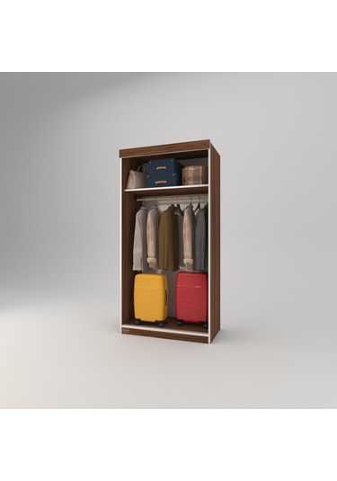 Kenzlife Gardırop Sürgülü Kapaklı Kapılı Karanfil090 Cvz Gardolap Dolap