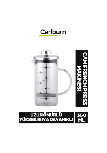 Özel Üretim Isıyı Uzun Süre Koruyan Süzgeçli Bitki Çayı Demliği Filtre Kahve French Press 350 Ml Çok Renkli