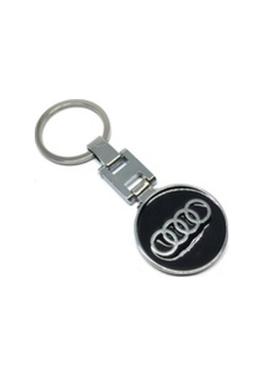 Audi Uyumlu Yedek Parça Logolu Siyah Metal Anahtarlık