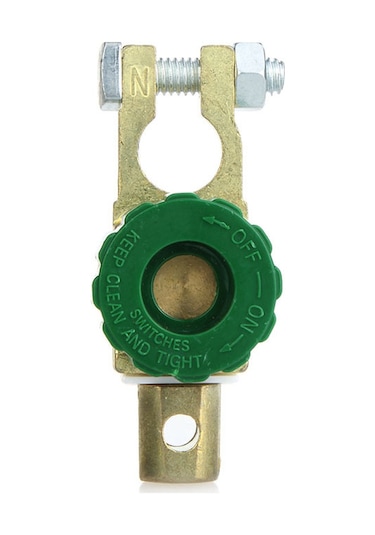 Teltree Araç Akü Terminali Anahtarı - Bakır Kaplı Çinko Alyazı - Elektrik Sızıntısı Engeli - Kolay Kurulum - 1.7cm Pile Uyumlu 1-gang