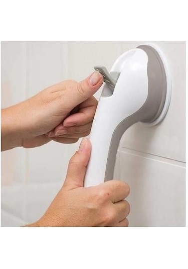 Aprilla Ash9910 Vantuzlu Kulp Tutacağı Vakumlu Banyo Tutacağı Beyaz