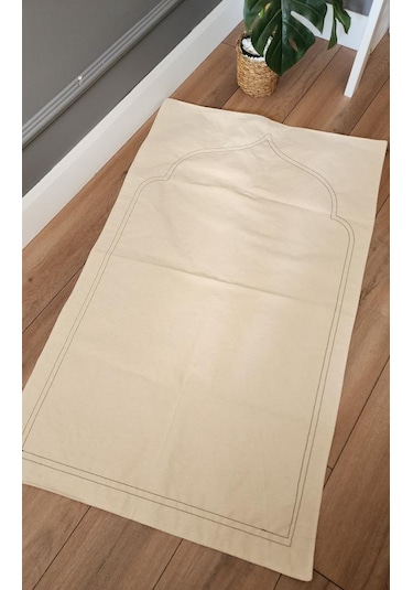 Seccade Naturel Düz Ham Keten Yumuşak Iç Dolgulu 70x115 Sade Ç1 Bej