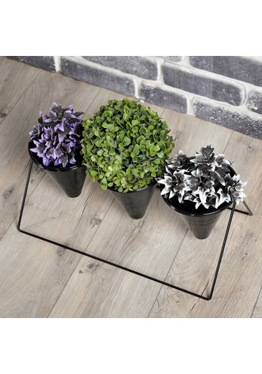 Fullreyon Vıpclass 3 Saksılı Metal Çiçek Standı - Saksılar Dahil - Vss Diğer