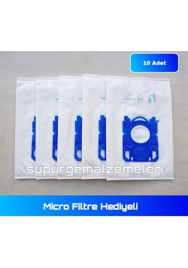 Philips Uyumlu Fc 9170 Toz Torbası 10 Adet + Micro Filtre