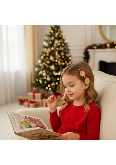 Yeniyıl Yılbaşı Temalı Toka - 2li St06734 Kırmızı