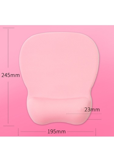 Ergonomik Bilek Desteğine Sahip Pembe Mouse Pad, Hafızalı Mouse Pad