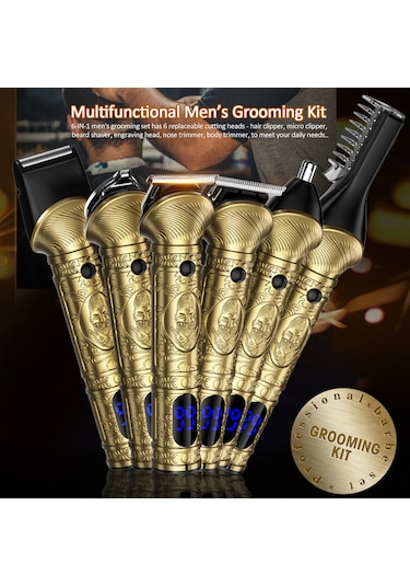 Hallow 6 in 1 Elektrikli Saç Sakal Tıraş Makinesi Seti