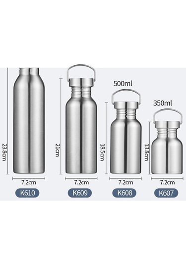 Suntek Paslanmaz Çelik Spor Bisiklet Su Şişesi 350 ML Gri