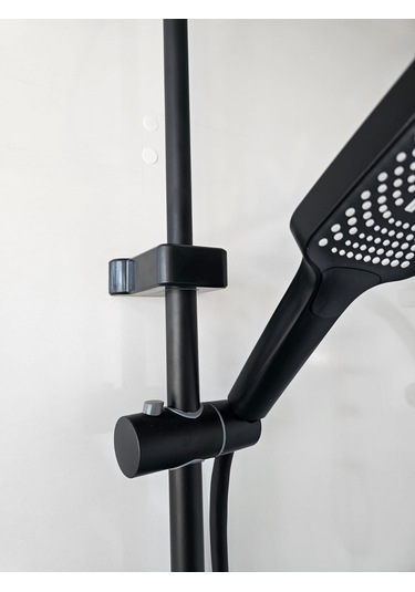 Piyano Duş Seti Kendinden Bataryalı Çoklu Fonksyon Kolay Montaj Uzatma Borusu Hediyeli Siyah