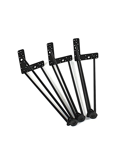 Firkete Sehpa Masa Ayağı 45 Cm. 3 Adet Siyah