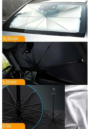 Tongxida Araba Ön Cam Güneşlik, Katlanabilir, Şemsiye Gölgel, Yüksek Kalite, Uygun Hafif, Rengi Aynı, Model Ve Ölçüsü Değişmez