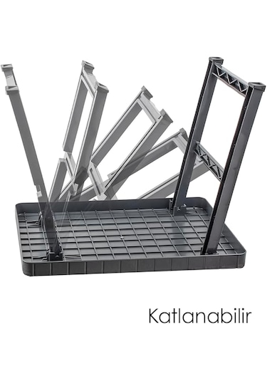 Katlanır Plastik Masa Antrasit 70x50x60 Cm Antrasit