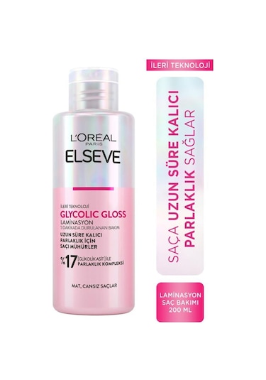 Elseve Glycolic Gloss Laminasyon Saç Bakımı 200 ML