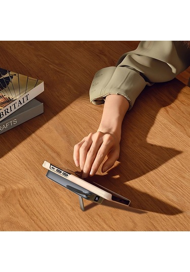 Lenyes Pw1009d Pd 35w Qi2 Teknolojili Wireless Powerbank Type-c Kablolu Standlı 15w 10000mah Gri