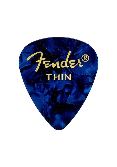 Fender 351 Premium Celluloid Picks Blue Moto - Thin - 1 Adet Pena