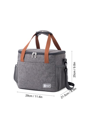 Teltree Büyük Boy Gri İzoleli Soğukluk Çantası - Alüminyum Folyo İç Dolgu İle Saatlerce Isı/sıcaklık Saklama - Aile Piknik Gereçleri İçin Çok Renkli