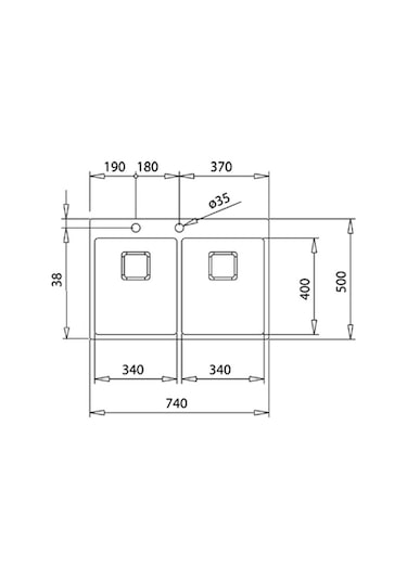 Teka Forlinea Rs15 2B 740 (Auto) Çift Hazneli Tezgahüstü/Tezgahasıfır (Flush) Paslanmaz Çelik Eviye - 115030011