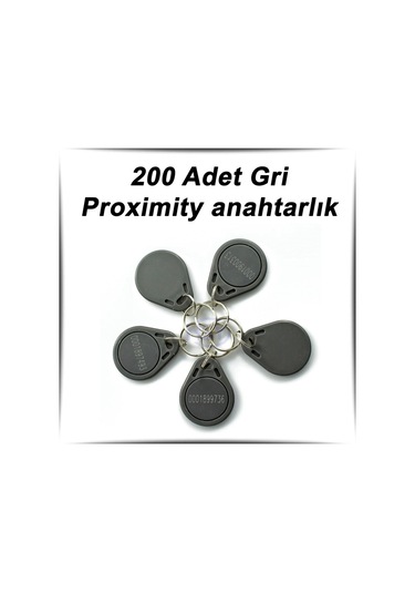 200 Adet Gri Proximity Anahtarlık