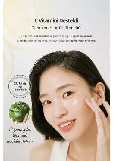 Cilde Aydınlık Görünüm Sunan Temizleme Köpüğü Goodal Green Tangerine Vita C Cleansing Foam