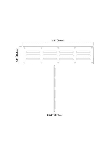 Trendooze Homyl Havalandırma Paneli Banyo Dış Mekan Ofis 4.53x14.96cm 4.53 İnç X 14.96 İnç