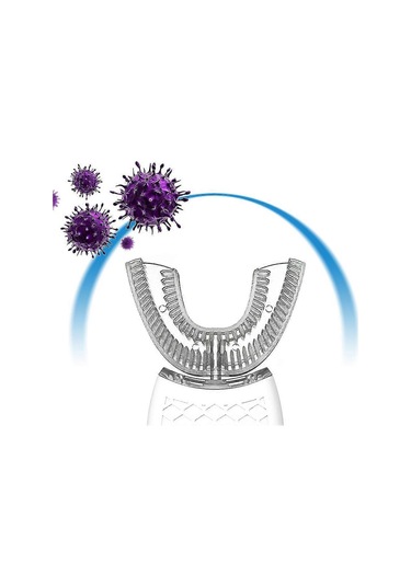 360 Derece Akıllı Otomatik Sonic Elektrikli Diş Fırçası U Tipi 4 Modlu Diş Fırçası Usb Şarjlı Diş Fırçası