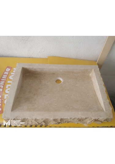 Traverten Dışı Patlatma Dikdörtgen Lavabo