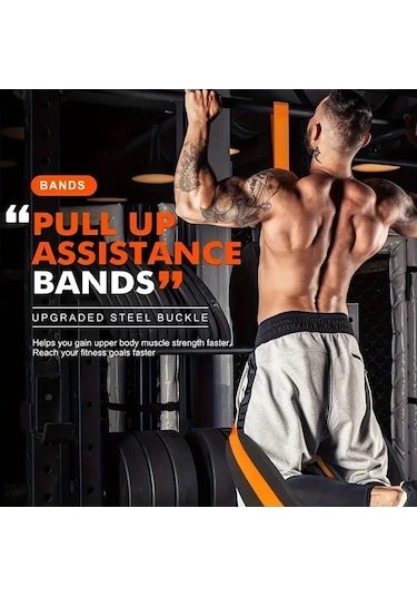 Pazly 5 Adet Abahub Sarı Ayarlanabilir Pull Up Direnç Bantları, Evrensel Uyumlu, Dayanıklı Polyester Kumaş, Üst Vücut Fitness Aksesuarı Sarı