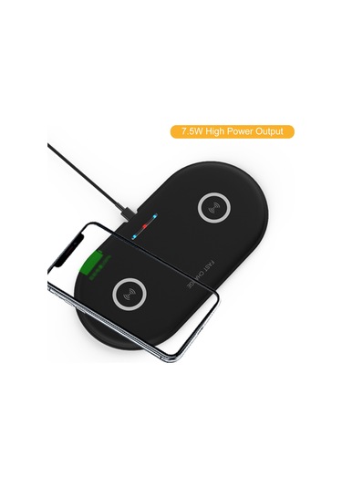 Geeksen Ht-02 Beyaz İki Portlu Kablosuz Şarj Cihazı - 7.5w Ve Samsung Uyumlu 10w Hızlı Şarj Desteği