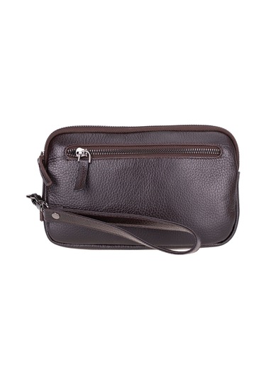 Bloominbag Majeste Nude Buff Brown Curated Deri Clutch Bag Kahverengi
