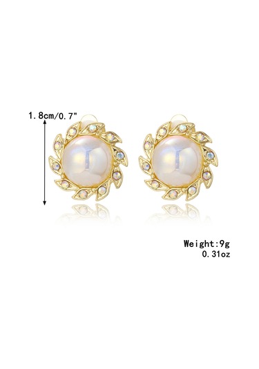 E2209-12 Renkli İnci Barok Küpe İnci Kulak Klipsi Kulak Piercing Olmadan Kadınlar