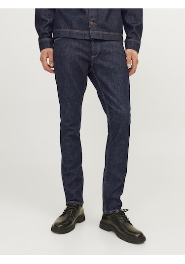 Jack Jones Glenn Model Erkek Slim Fit Kot Pantolon 12261862 Mavi