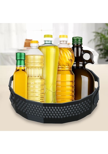 Suntek Magideal Kaymaz Pikap Baharat Rafı Banyo Depolama Tepsisi Siyah