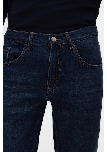 Ds Damat Comfort Fit Lacivert Düz Jean Kot Beş Cepli Yıkamalı Denim Pantolon 3hcj3ort00103 101