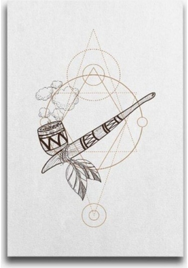 Kızılderili Piposu Ahşap Tablo 4mm