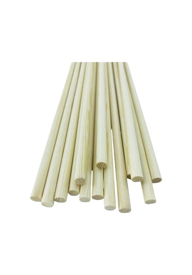 Sarı Çam Ahşap Ok Çubuğu Şaft 80 Cm 5/16 Çap 5 Adet