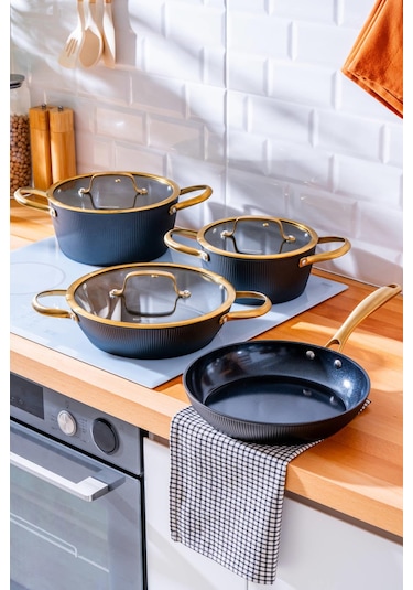 Ultimate Pro 7 Parça Tencere Seti - Siyah