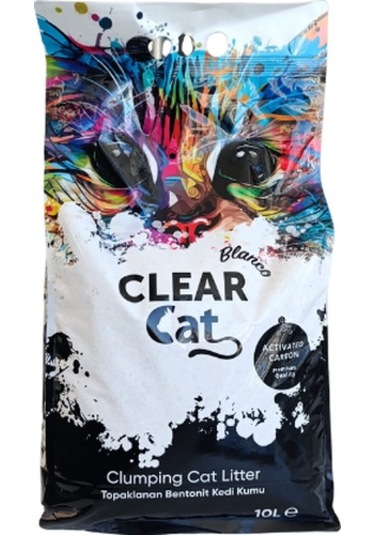 Clear Cat Blanco Aktif Karbon Bentonit Kedi Kumu 10 L