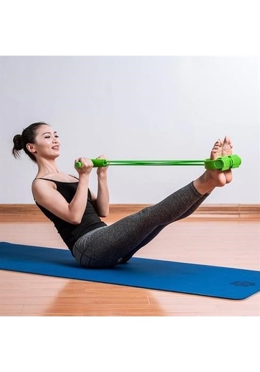 Ollevra Jimlastik Aleti Elastik Yay Karın Kası Çalıştırıcı Trimmer Çok Renkli