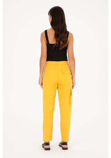 U.S. Polo Assn. Kadın Safran Kanvas Toothpick Fit Pantolon 50282581-VR043