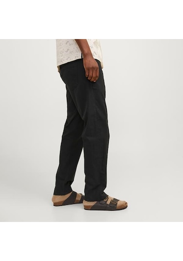 Jack&jones Jack Jones Pantolon Kane Summer Linen Blend Jogger Siyah