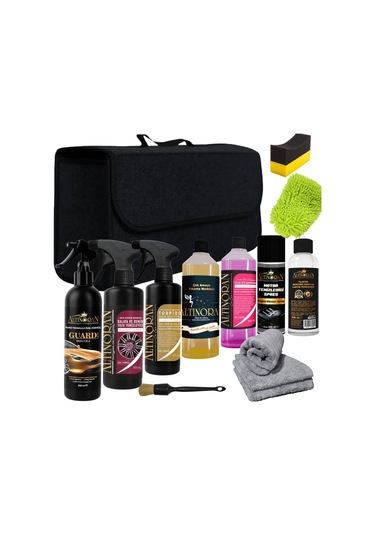 Altın Oran 12'li Efsane Set Araç Araba Yıkama Bakım Seti Çantalı