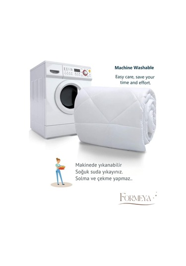 Formeya Beyaz Soft Kışlık Yorgan Çift Kişilik 195X215 Beyaz
